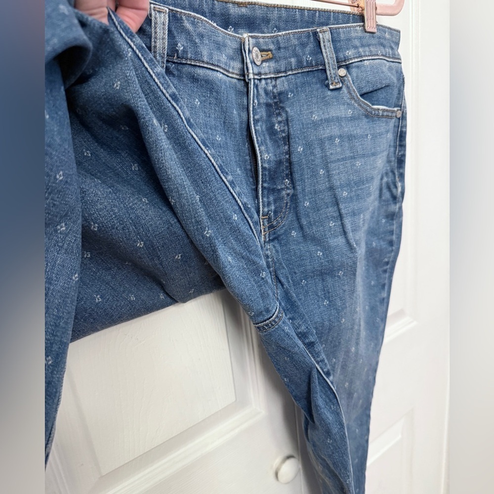 Talbots Dot Print Slim Ankle Jeans 12 - Picture 3 of 7